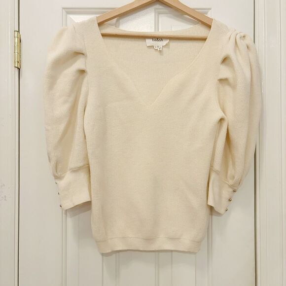 ba&sh Harris Sweater Ivory Size M $250.00 - Picture 4 of 9